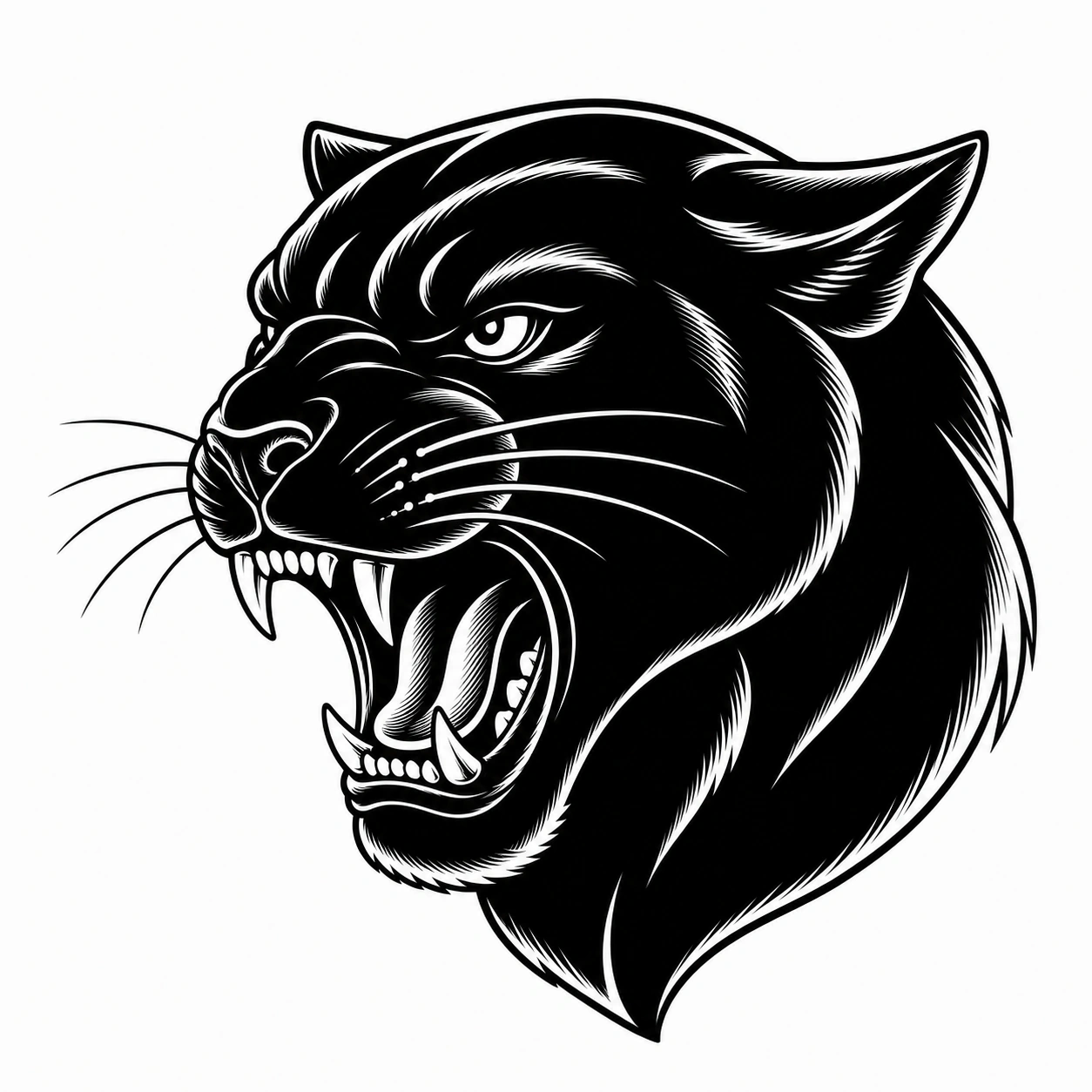 Black panther stencil